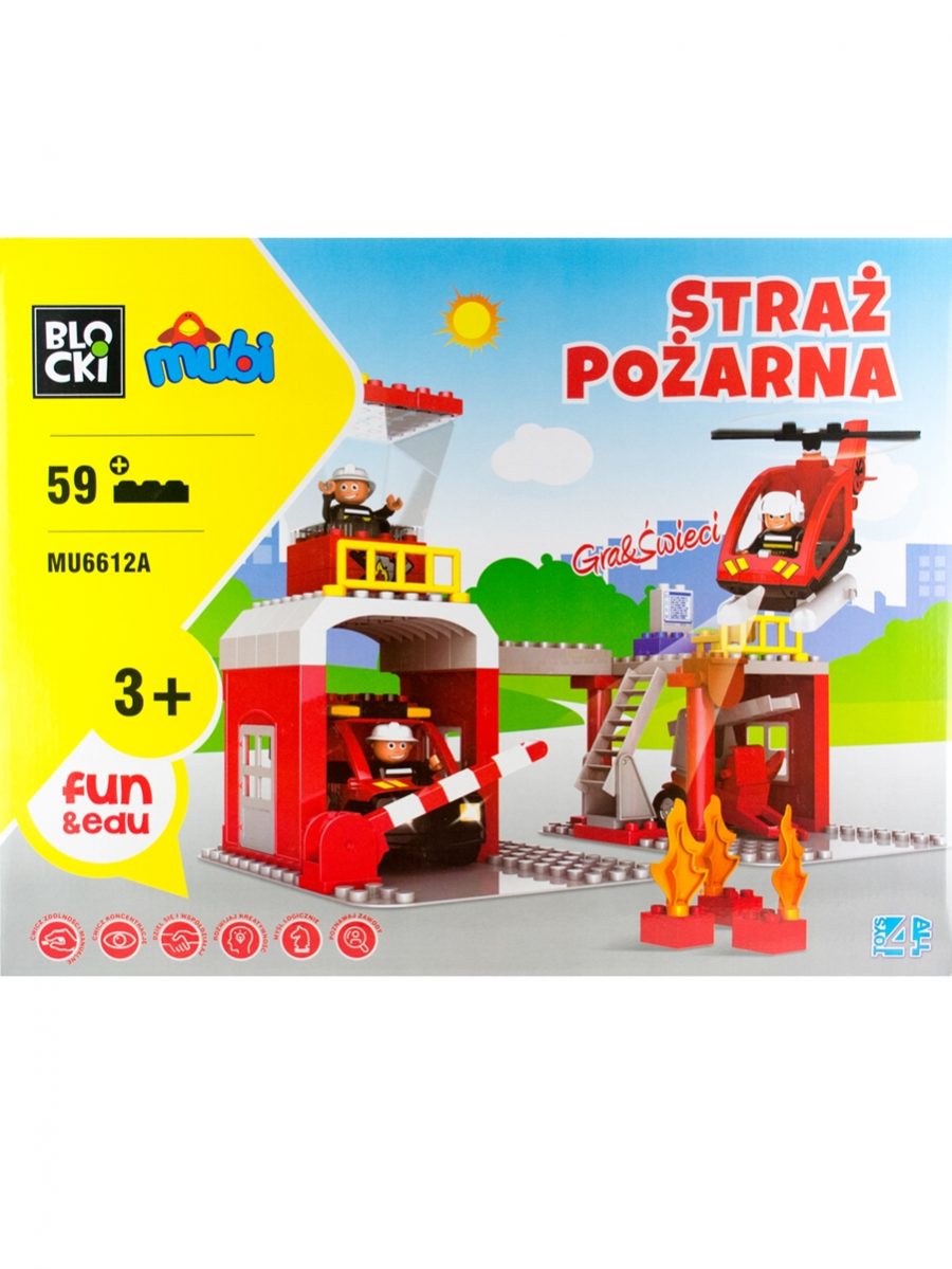 Klocki MUBI - Straż Pożarna - zabawka 59 elementów